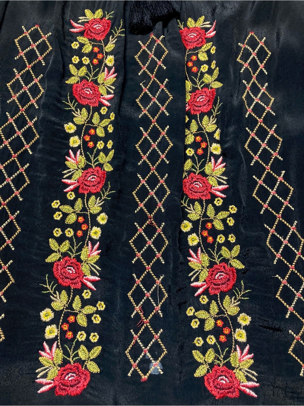 EUC J. Jill Bohemian Tasseled Floral Tunic - Picture 6 of 10